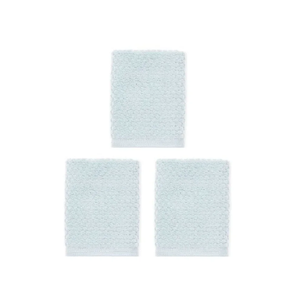 3 new Wild Sage Savannah Quick Dry 90% Cotton WASHCLOTHS in MOONLIGHT JADE GREEN